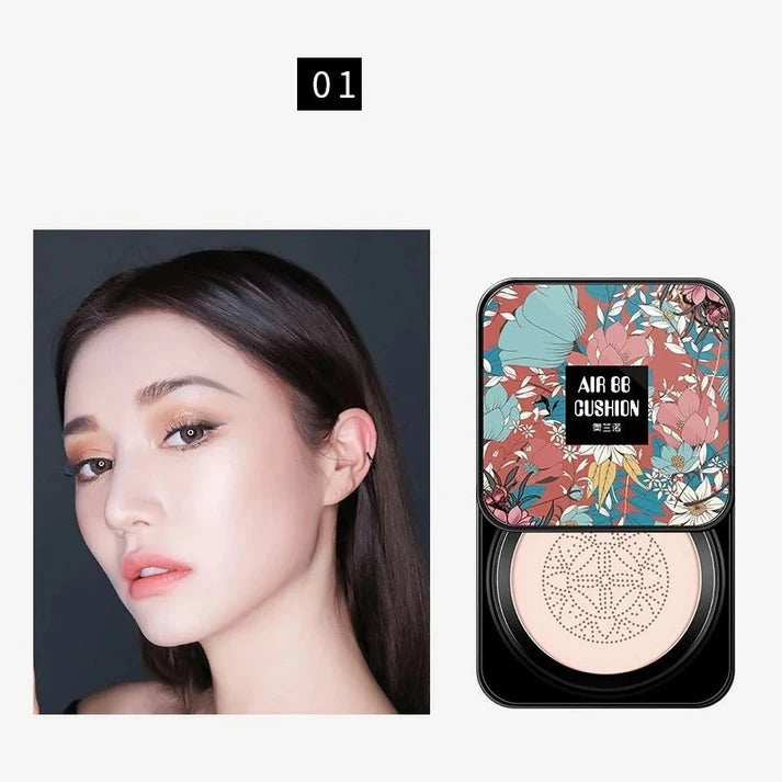 BB Cream with Mushroom Sponge – Foundation and Concealer with a Natural, Brightening, and Long-Lasting Finish